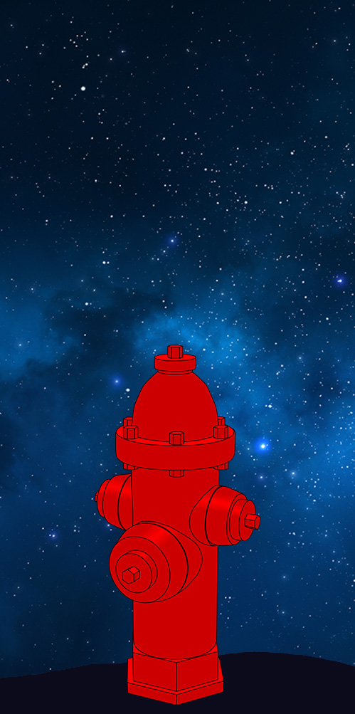 Hydrant at night