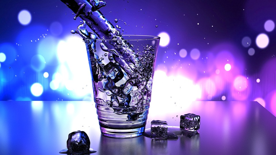 Purple Glass Water